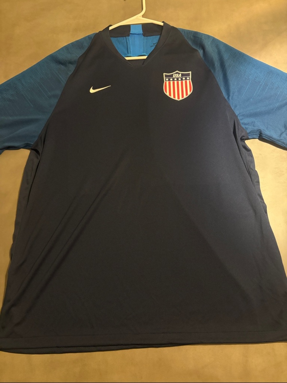 Nike Blue USA Soccer Shirt with White Swoosh, XL, NWT